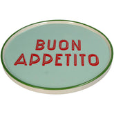 KAL-5494 Plate Buon Appetito Stoneware Mint 25.5x25.5x1.5cm