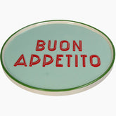 KAL-5494 Plate Buon Appetito Stoneware Mint 25.5x25.5x1.5cm