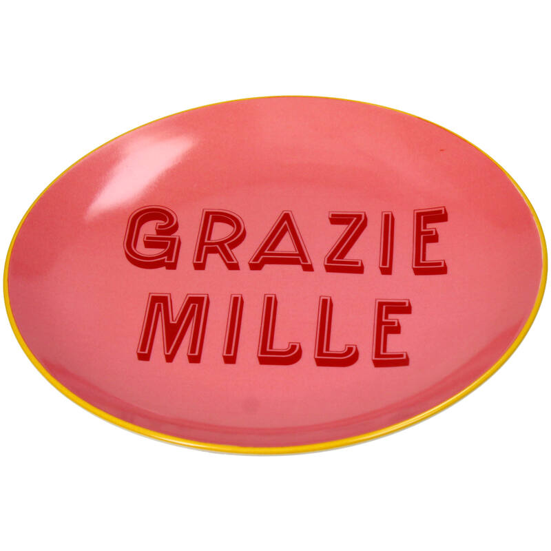 KAL-5501 Plate Grazie Mille Stoneware Pink 20.5x20.5x2.5cm