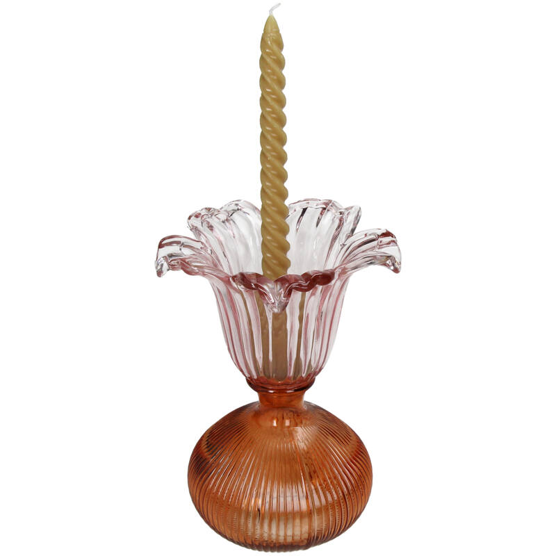 KAL-6230 Candle Stick Glass Multi 16x16x23cm