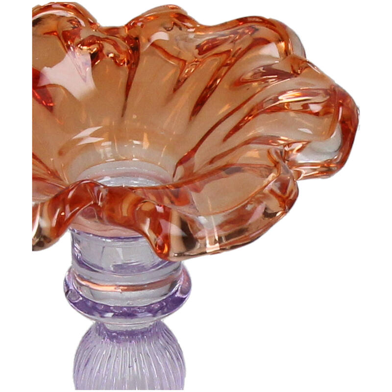 KAL-6231 Candle Stick Glass Multi 14x14x19cm