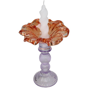 KAL-6231 Candle Stick Glass Multi 14x14x19cm