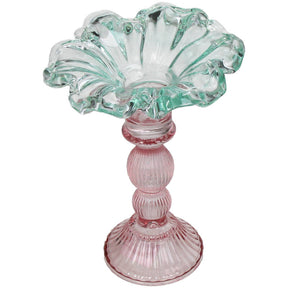 KAL-6232 Candle Stick Glass Multi 14x14x19cm