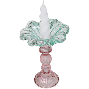 KAL-6232 Candle Stick Glass Multi 14x14x19cm