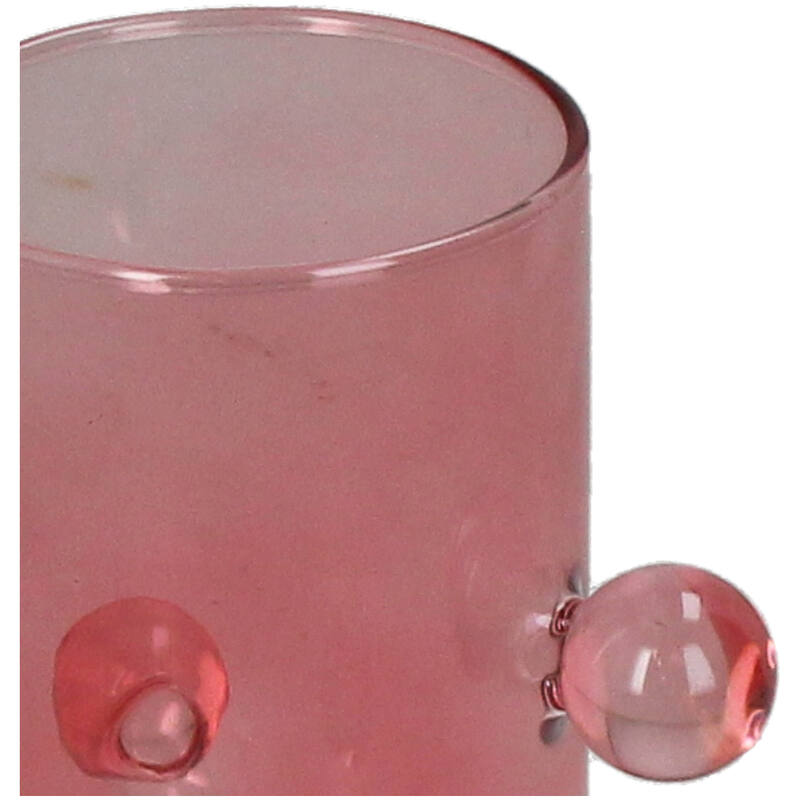 KAL-6468 Vase Glass Pink 8.8x8.8x15cm