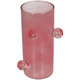 KAL-6468 Vase Glass Pink 8.8x8.8x15cm