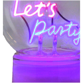 KAL-6542 Decoration Light Let's Party LED Glass Pink 12x12x21cm