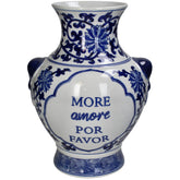 KAL-6812 Vase Porcelain Blue 21.5x21.5x31cm
