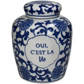 KAL-6816 Jar Porcelain Blue 17.5x17.5x21.5cm