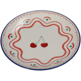 Ceramic plate with cherry design 