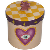 KAL-8325 Keepsake Box Heart Dolomite Multi 12.4x12.4x13.4cm