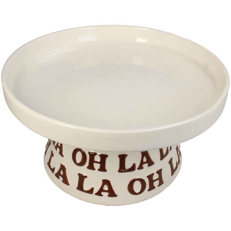 KAL-8706 Plate Oh La La Dolomite Ivory 29x29x15cm