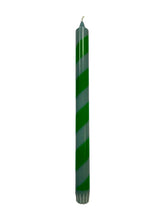 KK.70025 Kk Candle Diner Turqouise-Green Stripe 30 Cm (25 Hours)