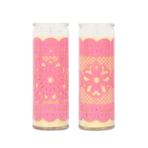 HD0680 Candle In Glass Papel Picardo Flor