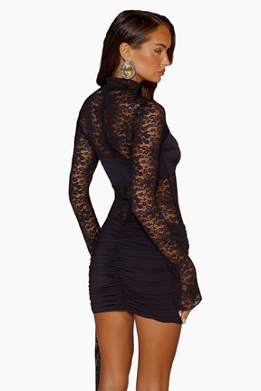 Larna Lace Sleeved Mini Dress