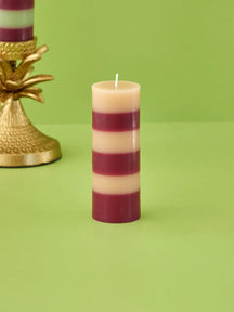 Striped Candles in Asst. 3 Colors - Large - 62HR
