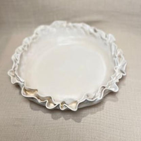 Large Double Ruffles Deep Round Bowl- 046