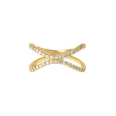 Letter X Diamond Ring