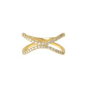 Letter X Diamond Ring