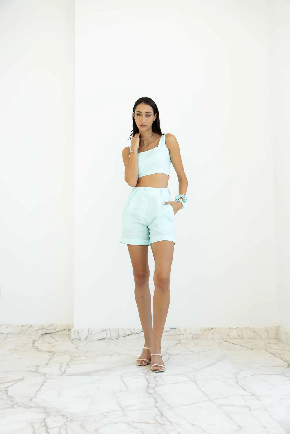 Linen Crop Top