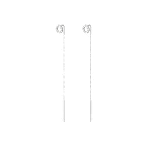 Long Chain Diamond Earrings