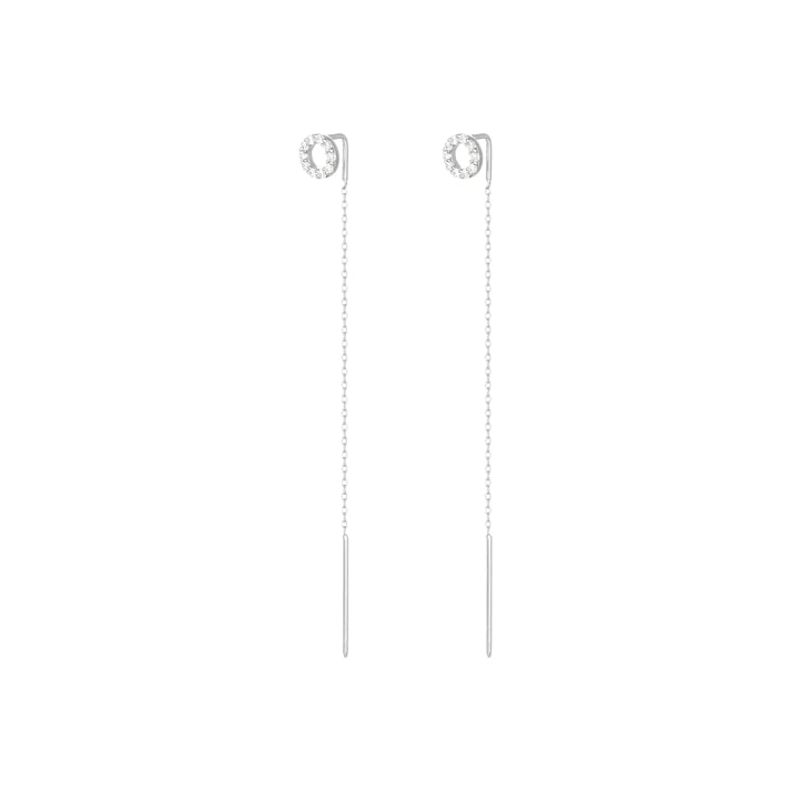 Long Chain Diamond Earrings