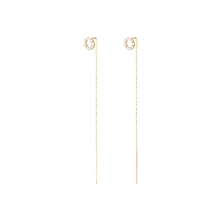 Long Chain Diamond Earrings