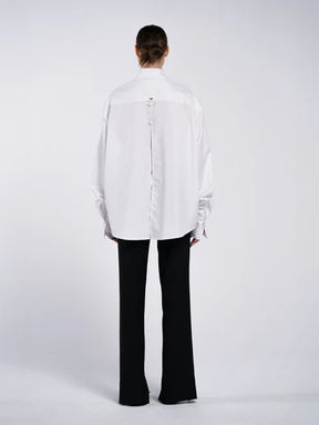White shirt open