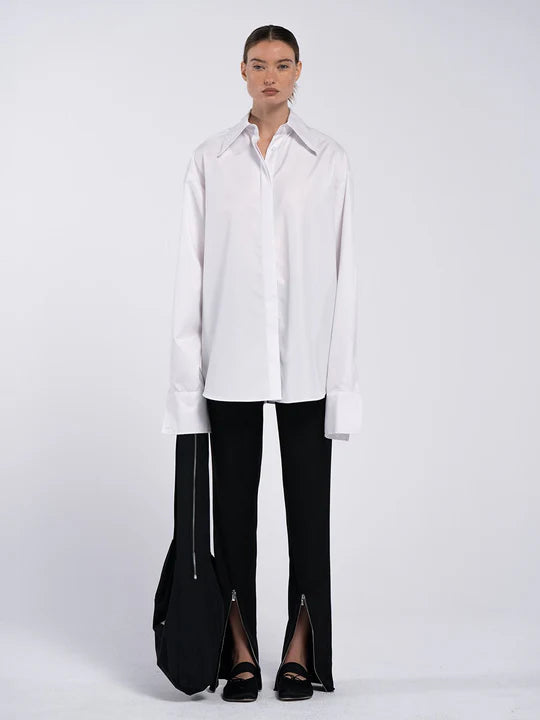 White shirt open