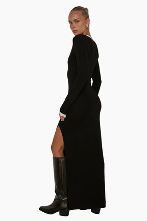 Milenia Sleeved Knit Midi Dress
