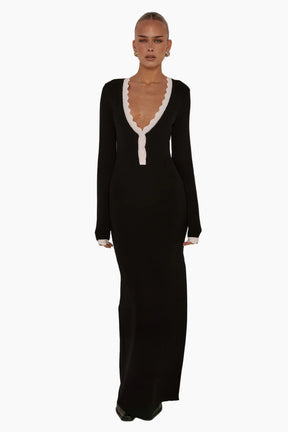 Milenia Sleeved Knit Midi Dress