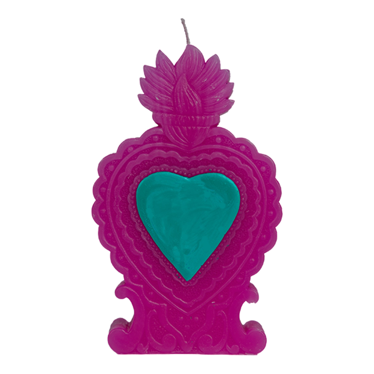 HD0623 Candle Milagro Heart Purple