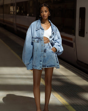 Marble Skirt in Blue