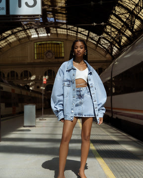 Marble Skirt in Blue