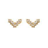 Mini V Pave Studs