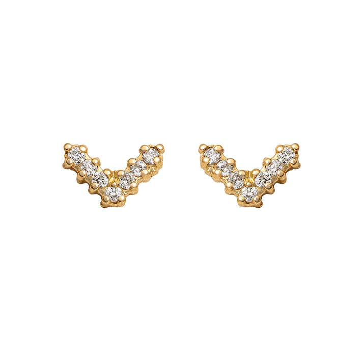 Mini V Pave Studs