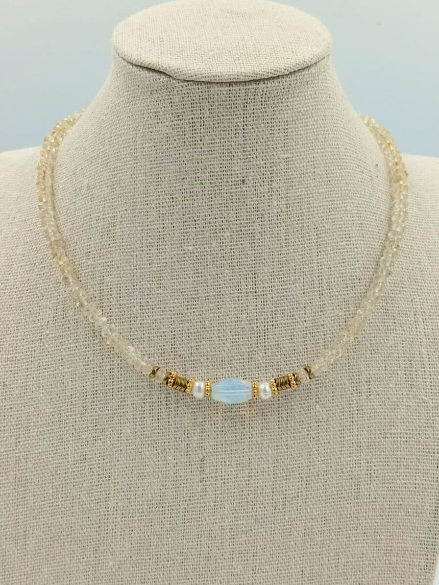 Citrine Moonstone Necklace