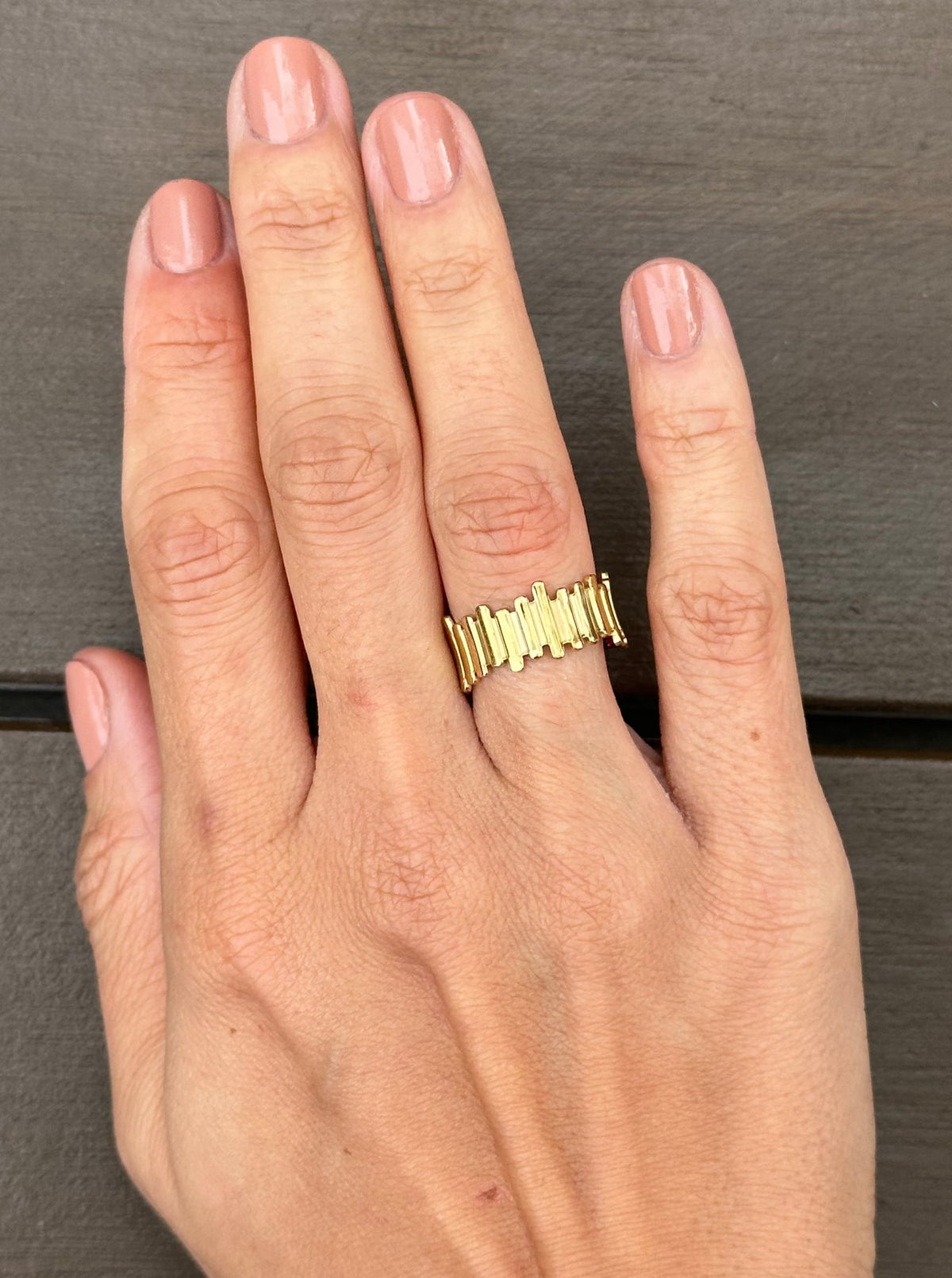 Gold piano ring - Adjustable