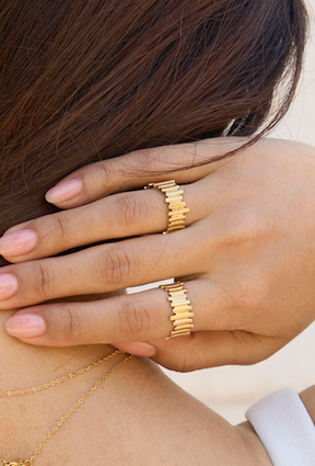 Gold piano ring - Adjustable