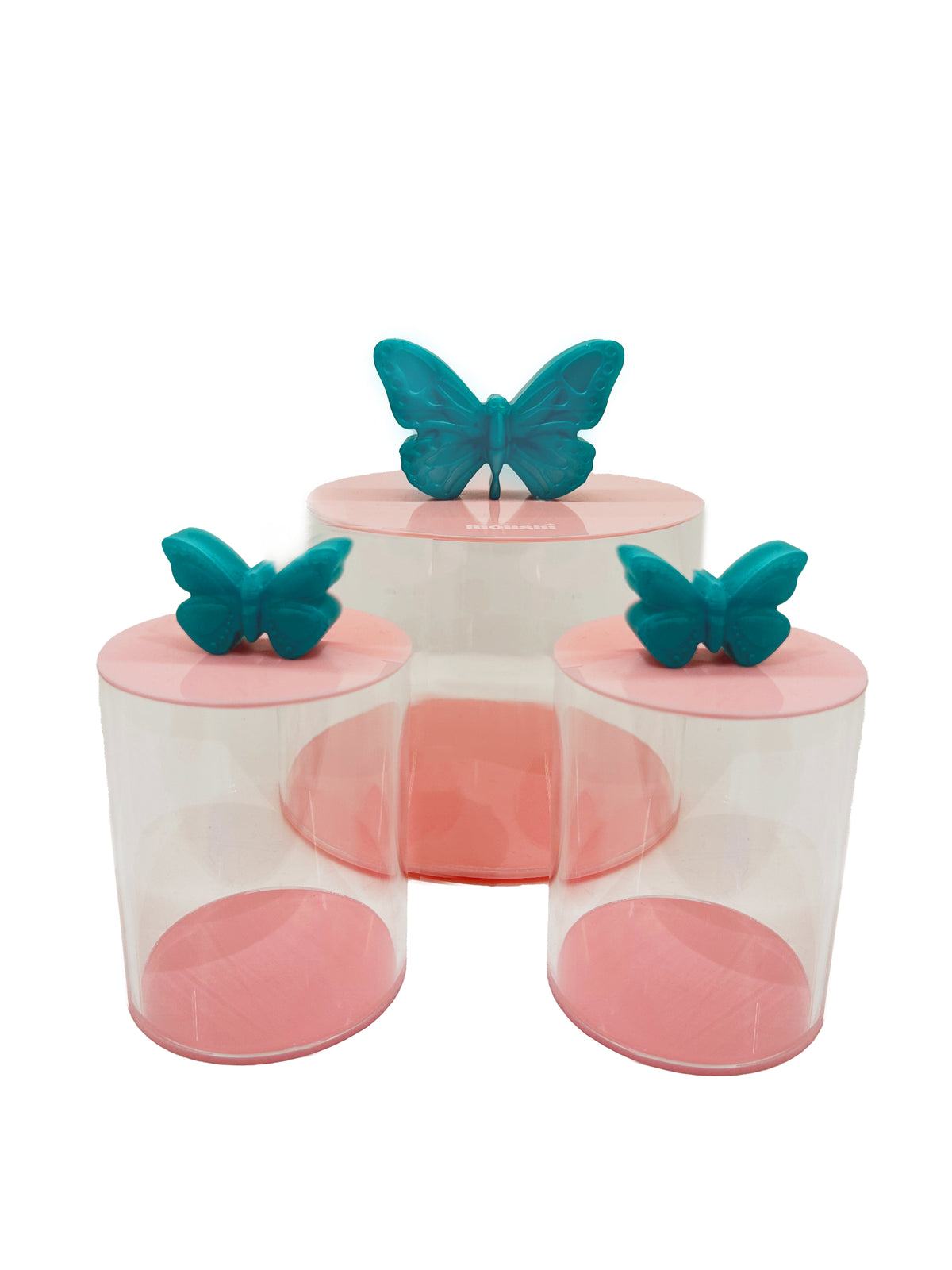 MOUSHI - Butterfly Pink Pastel Base Set of 3