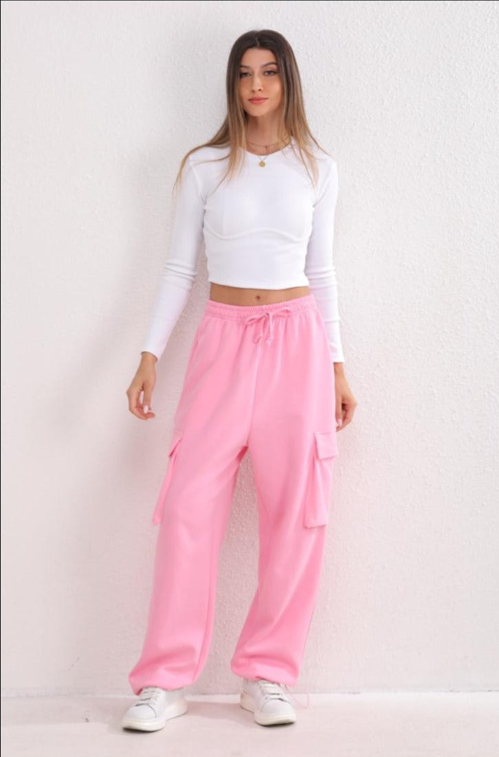 Pink Cargo Trousers-fltrd-uae