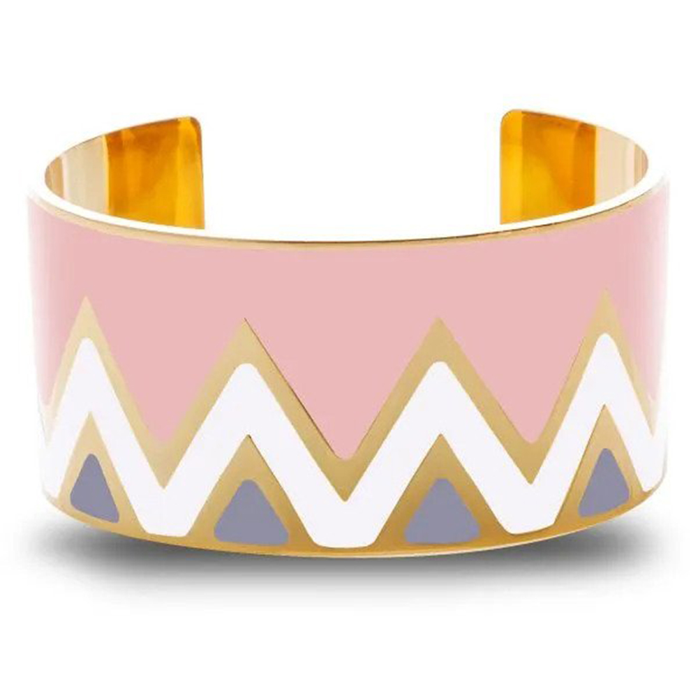 Pink Chevron Bangle