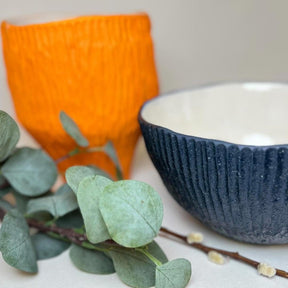 Navy Blue Vase/Bowl- Raw 065