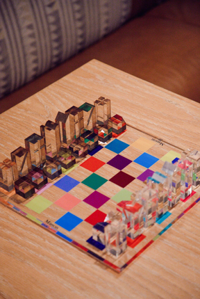 Acrylic Chess Board - Rainbow