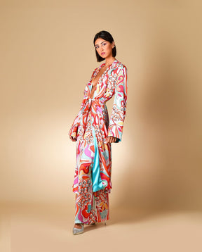 Red Garden Kimono