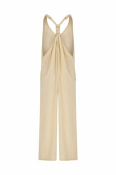 beige jumpsuit 