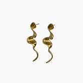 Gold spiral earrings
