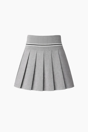 Gray pleated skirt 