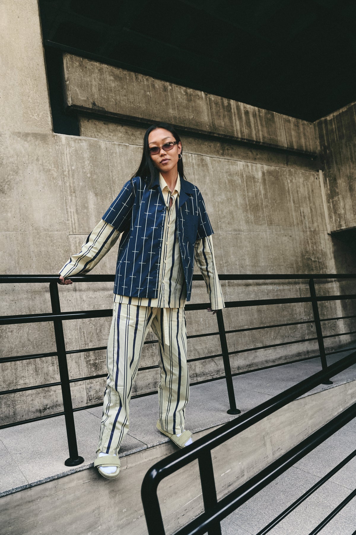 House Babylon stripe shirt - Navy