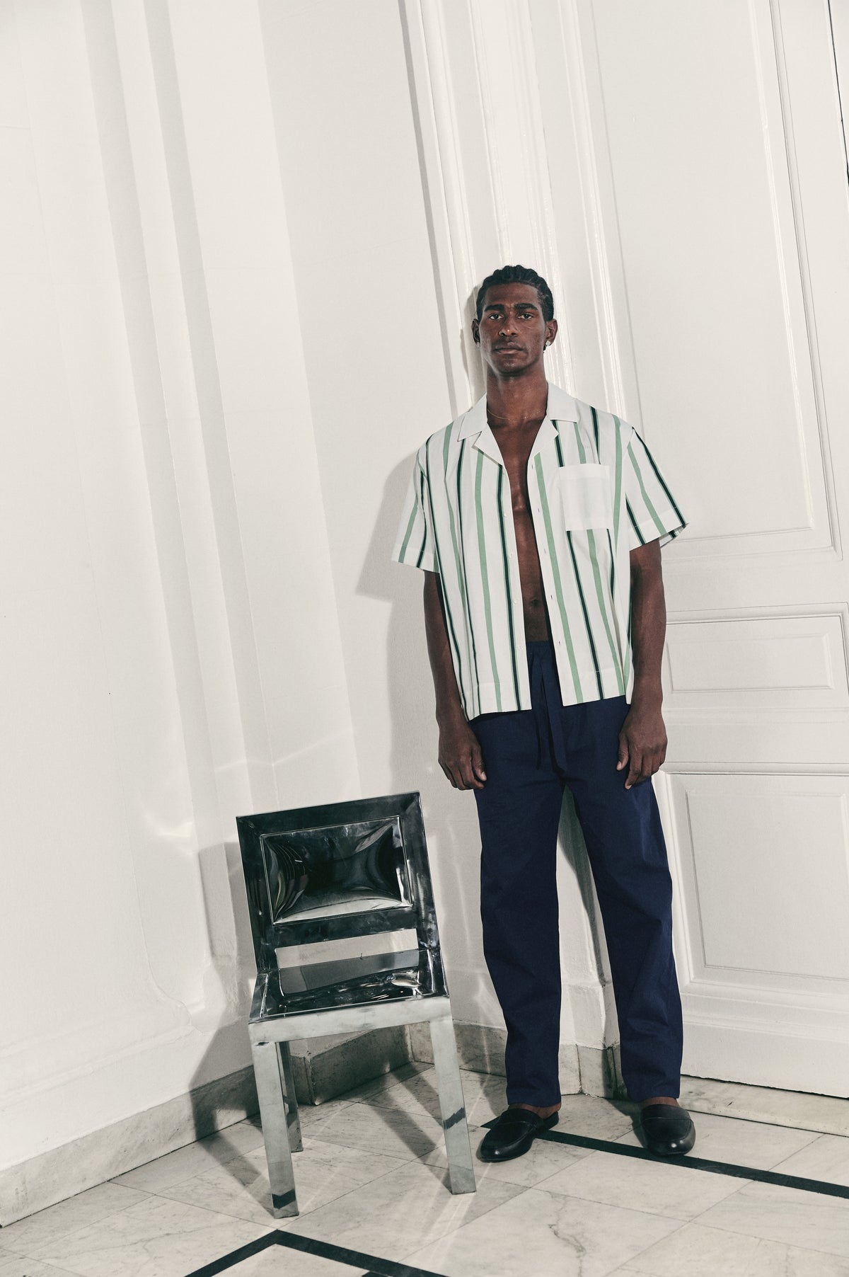 Trad stripe shirt - Off White